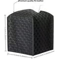 thumbnail image 3 of Tissue Box Cover Square PU Leather Facial Box Cover Holder Tissue Case Cube Facial Paper Organizer Dispenser for Bathroom, Vanity Countertop, Tabletop, Car, Office, 3 of 7