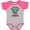 Baseball Heather and Hot Pink, variant on Inktastic Handpicked for Earth by My Poppy in Heaven with Angel Wings` Boys or Girls Baby Bodysuit