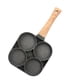 thumbnail image 4 of Sartén para huevos, sartén para panqueques, antiadherente, 4 tazas, sartén para huevos fritos, cocina de aluminio, mango de baquelita para el desayuno, 4 of 10