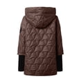 thumbnail image 4 of Women's Jacket Fashion Hooded Loose Long Sleeve Patchwork, 4 of 6