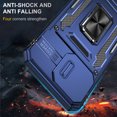 thumbnail image 6 of Allytechgroup Magnetic for iPhone 16 Pro Case with 1x Screen Protector, Rotatable Kickstand Support Car Mount Slide Camera Cover Protective Phone Case for Women Men, Navyblue, 6 of 7