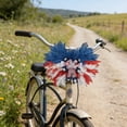 thumbnail image 5 of HuiXinOu Patriotic Bow Wreath, Red White Blue Ribbon Door Decoration for Independence Day, July 4th Outdoor and Indoor Decor, 5 of 6