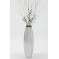 thumbnail image 4 of Green Floral Crafts 36-inch Natural Bamboo Cylinder Floor Vase Wooden for Dried Flowers Branches Perfect Spa Office Dining Living Room Entry Way Home Decoration, Lacquer Oyster-Silver, 4 of 5