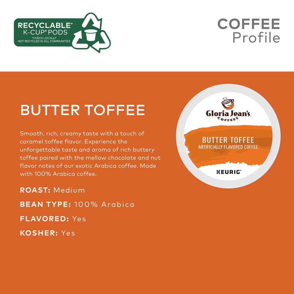 Gloria Jean's Coffee assorted Flavors - 24 K-Cup Pod