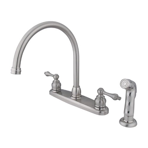 Kingston Brass Vintage Double Handle Kitchen Faucet with ...