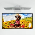 thumbnail image 4 of Vintage Dachshund Says Hello Mother's Day Summer Sunflower Field Desk Mat Full Keyboard Mouse Pad Wiener Dog Lover Gifts Idea Large Mousepad - 12005, 4 of 5