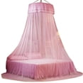 thumbnail image 1 of Round Mosquito Net Canopy Dome Bed Curtain Durable Toddler Crib Netting Small Fresh Mosquito Net for Beds Cradles (Pink), 1 of 5
