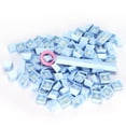 thumbnail image 1 of Teclas PBT de diseño ergonómico, resistentes al aceite, coloridas, 108 teclas para videojuegos, para teclado mecánico, color azul claro, 1 of 14