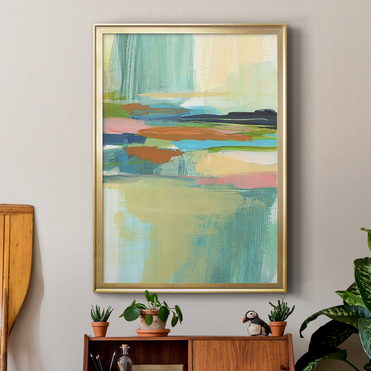 Radiant Horizon I Premium Framed Print, in Gold, Black, or Silver - Ready to Hang