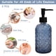 thumbnail image 4 of Juego dispensador de jabón YYTSGG de vidrio azul de 350 ml, recargable, paquete de 2, 4 of 6