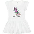 thumbnail image 3 of Inktastic Graffiti Paint Splatter T-Rex Girls Toddler Dress, 3 of 5