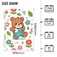 thumbnail image 3 of Cartoon Bear with Flower and Leaf Notebooks 1-subject Journal 60 Sheets A5 College Ruled Paper Detachable Ring 8.3"x5.7", 3 of 8