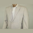 thumbnail image 6 of Men Seersucker Suit By Adolfo Stripe Casual Dressy Summer Suit 2 Button C624 Tan, 6 of 11