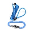 thumbnail image 2 of Blackstone Bicycle Helmet Lock with Reminder Cable Uninversal Anti-theft Safety Combination Carabiner Style Lock for E-bike Helmet (Blue), 2 of 5