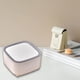 thumbnail image 5 of Cubo de basura grande para baño, capacidad de 6L, cubo de basura redondo reforzado, organizador de basura de tipo presión, gris, 5 of 8