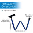 thumbnail image 3 of Foldable Walking Stick, Height Adjustable, Portable, T-Handle, Suitable for Elderly, Length 82-92 cm, Blue, 3 of 5