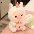 thumbnail image 1 of Bunny Frog Cute Soft Pillow Accompany Dolls Home Decor Birthday Gifts Stuffed Animals Christmas Gift Stuffed Plushie Bedroom Decoration Milk Tea Plush Toy Bubble Tea Pig Plush Toy UNICORN, 1 of 8