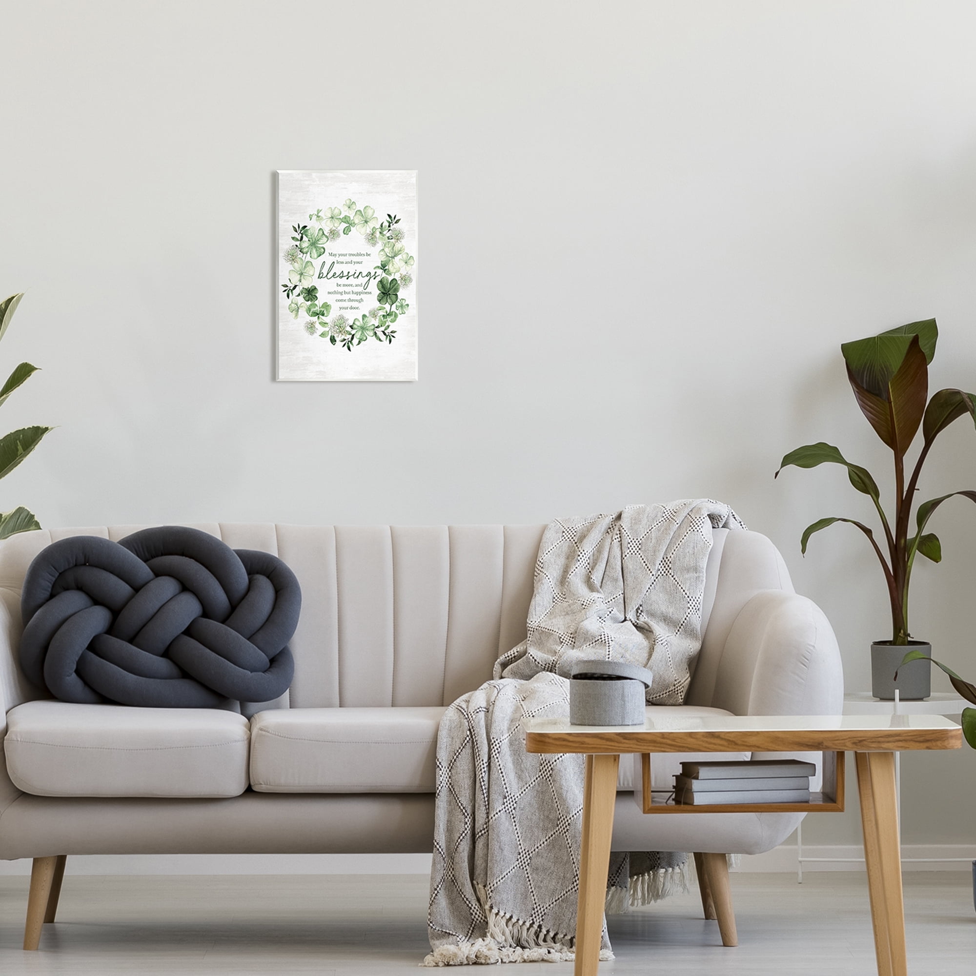 Stupell Industries Irish Proverb Wreath Botanical & Floral Painting Unframed Art Print Wall Art, 10 x 15