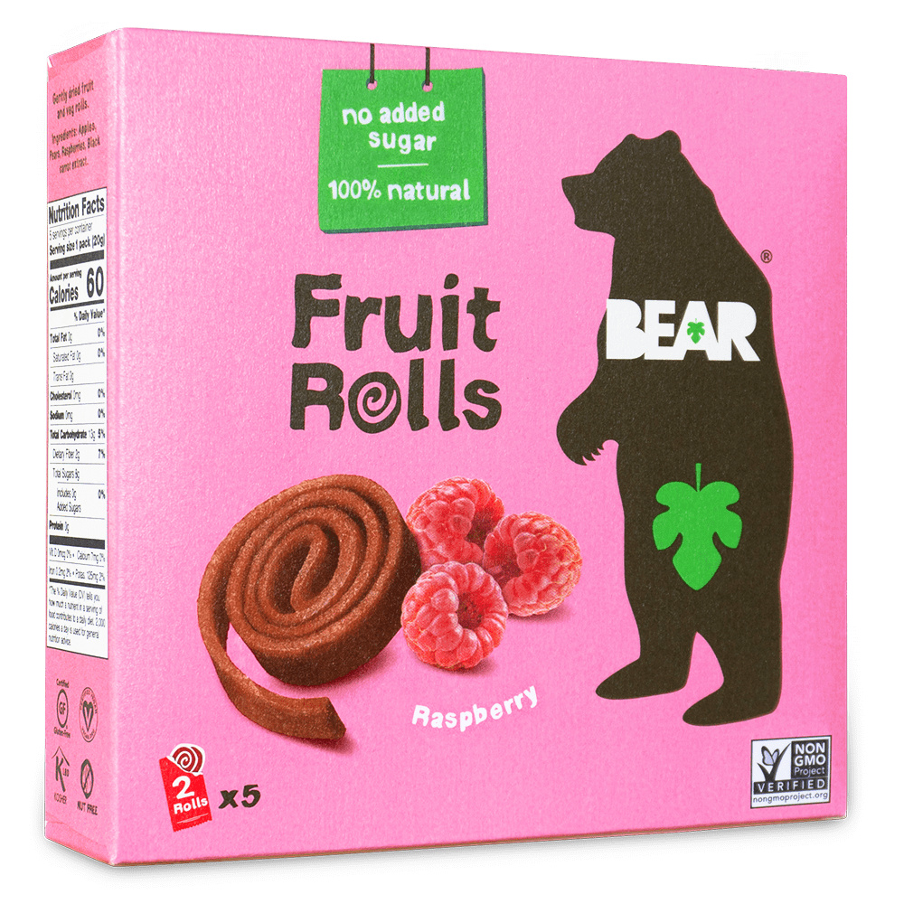 Bear Yoyo Raspberry Real Fruit Roll - Multipack, 3.5 Ounce -- 6 per case.