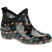 Women's Shiny Polka Dot Print Low Cut Rain Boots