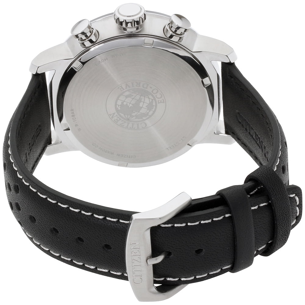 Citizen Men's CA0649-14E Brycen Eco-Drive Black Dial Black Leather