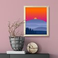 thumbnail image 3 of Designs ByLITA Blue Ridge Mountain Sunset, 8 x 10 Wooden Wall Print Inspirational (Framed) | Beautiful Flowers | Stylish Modern Decoration For The Home and Office, 3 of 3