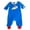 ROYAL BLUE VELOUR, variant on Baby Boys Newborn One Piece Long Sleeve Footed Coverall 34820-0-3Months (WHITE COTTON)