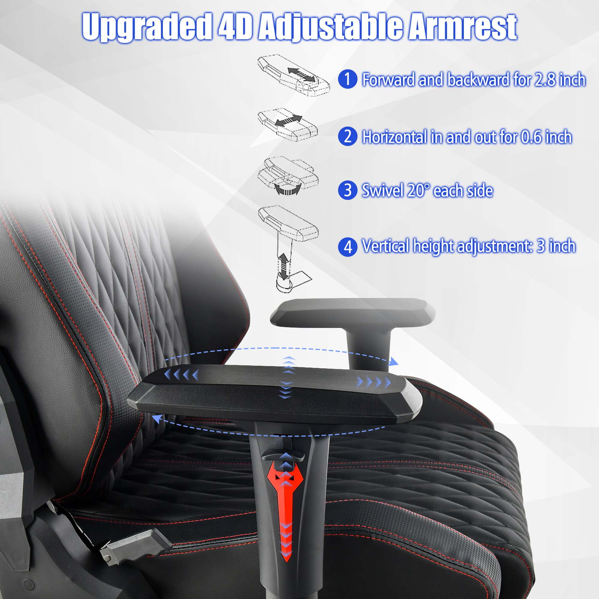 4d 2025 adjustable armrests