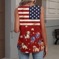 thumbnail image 4 of KDDYLITQ Independence Day Freedom Shirts for Women Freedom 250th Birthday V Neck Tanks 4th July American Flag 4th Of July Tees Red White and Blue Cute Sleeveless Tops Deep Red S, 4 of 7
