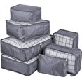 thumbnail image 1 of Vercord 7 Set Travel Packing Organizers Cubes Luggage Suitcase Organizer Bags Clothes Underwear Cube Shoe Pouch Pack Grey, 1 of 5