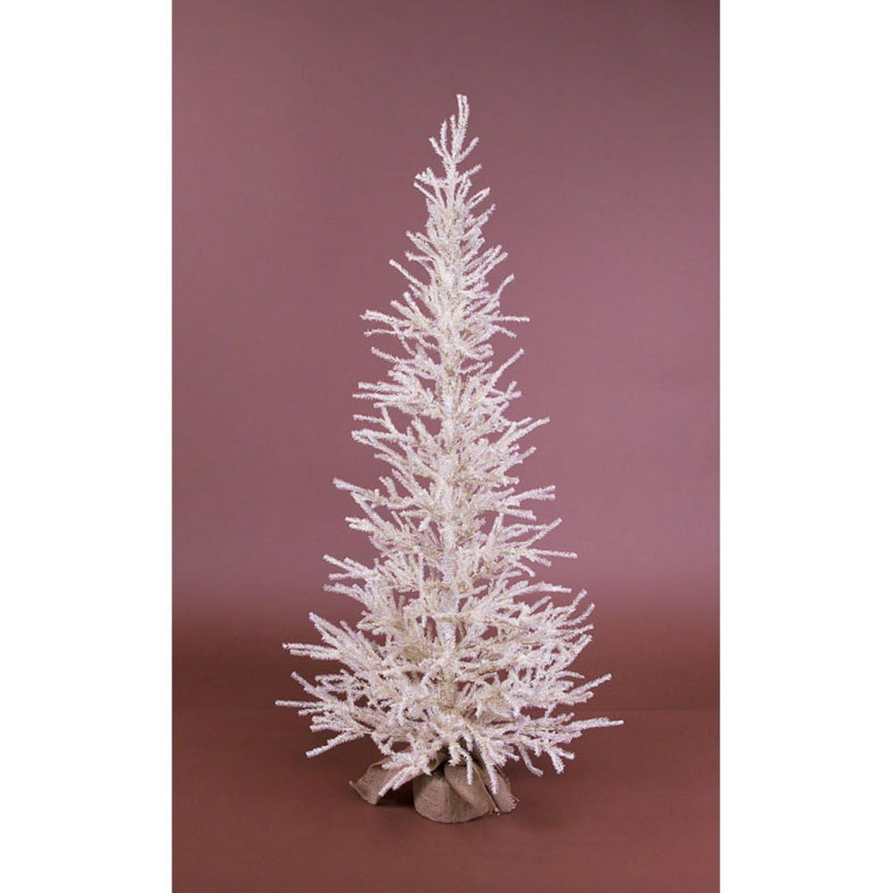 4' Ivory Pine Twig Artificial Potted Christmas Tree Unlit Walmart