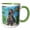 Green/White, variant on 3drose, Fairys Magic Oasis, 11oz Two-tone Red Mug