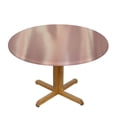 thumbnail image 3 of PIKWEEK Rose Gold Textured Metal, Elastic Fitted Edged Round Tablecloth Waterproof Anti-Shrink Soft Polyester Table Cloth Washable Table Cover for Banquet Home Indoor or Outdoor White, 3 of 7