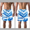thumbnail image 3 of luoweisi Men's Beach Shorts Quick Dry Swim Trunks with Mesh Lining Blue and White Geometry XL, 3 of 5