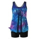 thumbnail image 4 of Trajes de baño tankini para mujer Trajes de baño de dos piezas con espalda de tiras y estampado conservador para mujer Traje de baño de dos piezas para mujer, 4 of 5