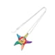 thumbnail image 5 of Collar con colgante de estrella de cinco puntas y aretes colgantes para decorar joyas (plata), 5 of 5