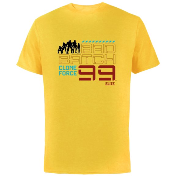 Star Wars The Bad Batch Clone Force 99 Elite Team Silhouette - Short Sleeve Cotton T-Shirt for Adults - Customized-Yellow