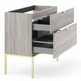 thumbnail image 4 of Randalco Aspen 40" Wood Bathroom Vanity with Sink in Weathered Oak/Glossy Gold, 4 of 10