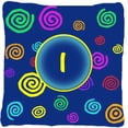 thumbnail image 7 of Letter D Initial Monogram - Blue Swirls Fabric Decorative Pillow, 7 of 7