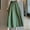 Green, variant on Babysbule Women's Elastic Waist Skirt Pants Solid Color Double Pocket Wide Leg Pants Dress Capris Trousers