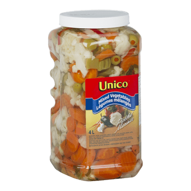UNICO Légumes Mélangés Marinés, Boîte de 4 Litres (2 Boîtes)