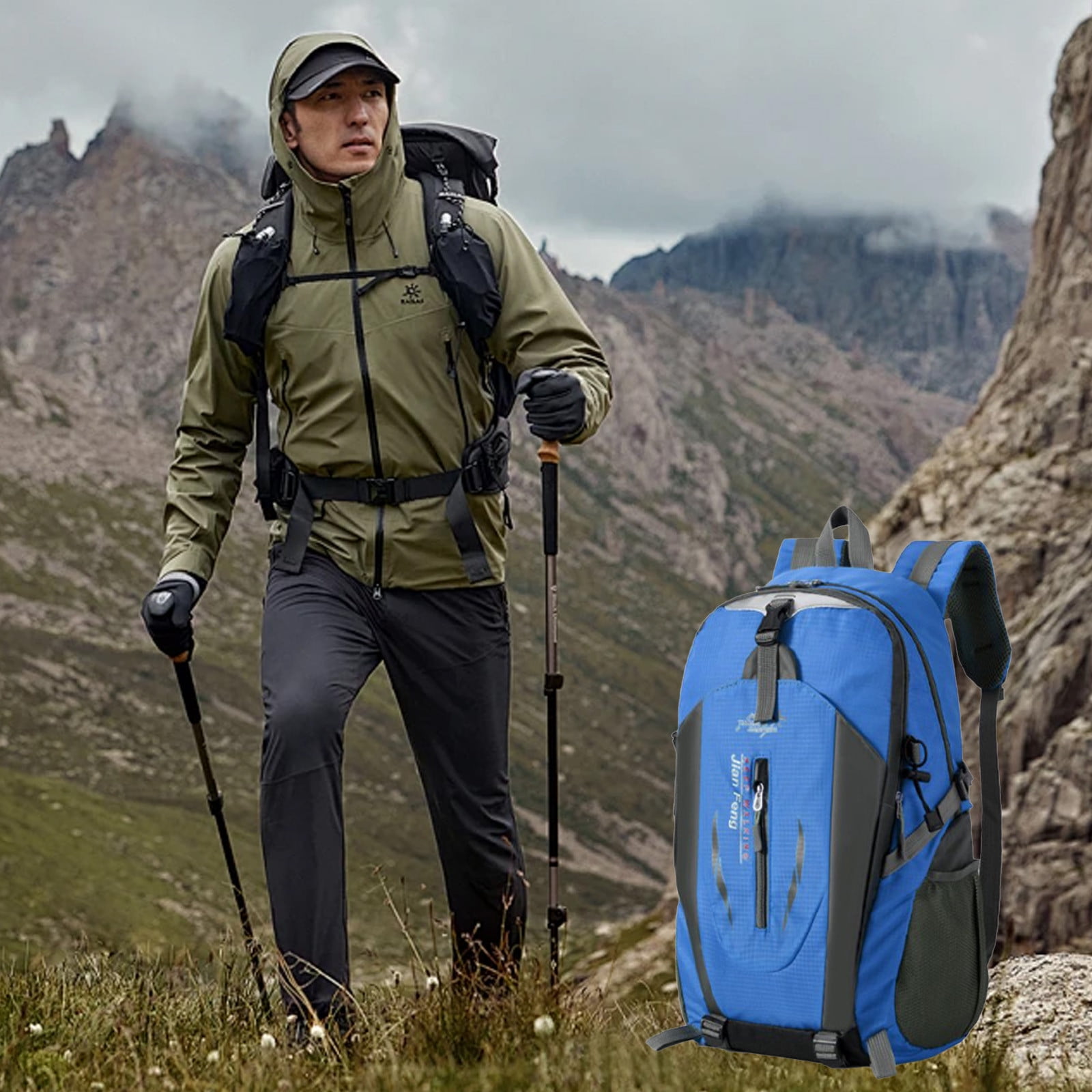 TUITOONM Travel Bag Camping Hiking Daypacks 30L Lightweight Travel