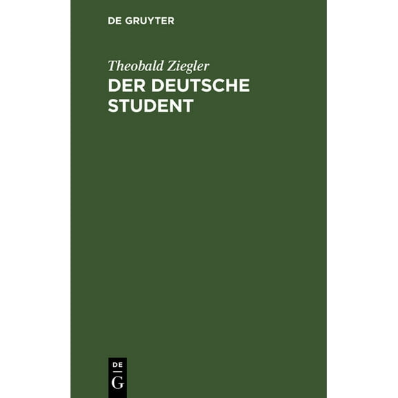 Der Deutsche Student, (Hardcover)