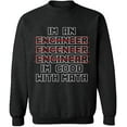 thumbnail image 2 of OXI Crewneck Sweatshirt - Im An Enganeer Good With Math,Basic Casual Sweatshirts for Men's and Women Fleece Sweatshirt Long Sleeve- Dark Heather X-Large, 2 of 2