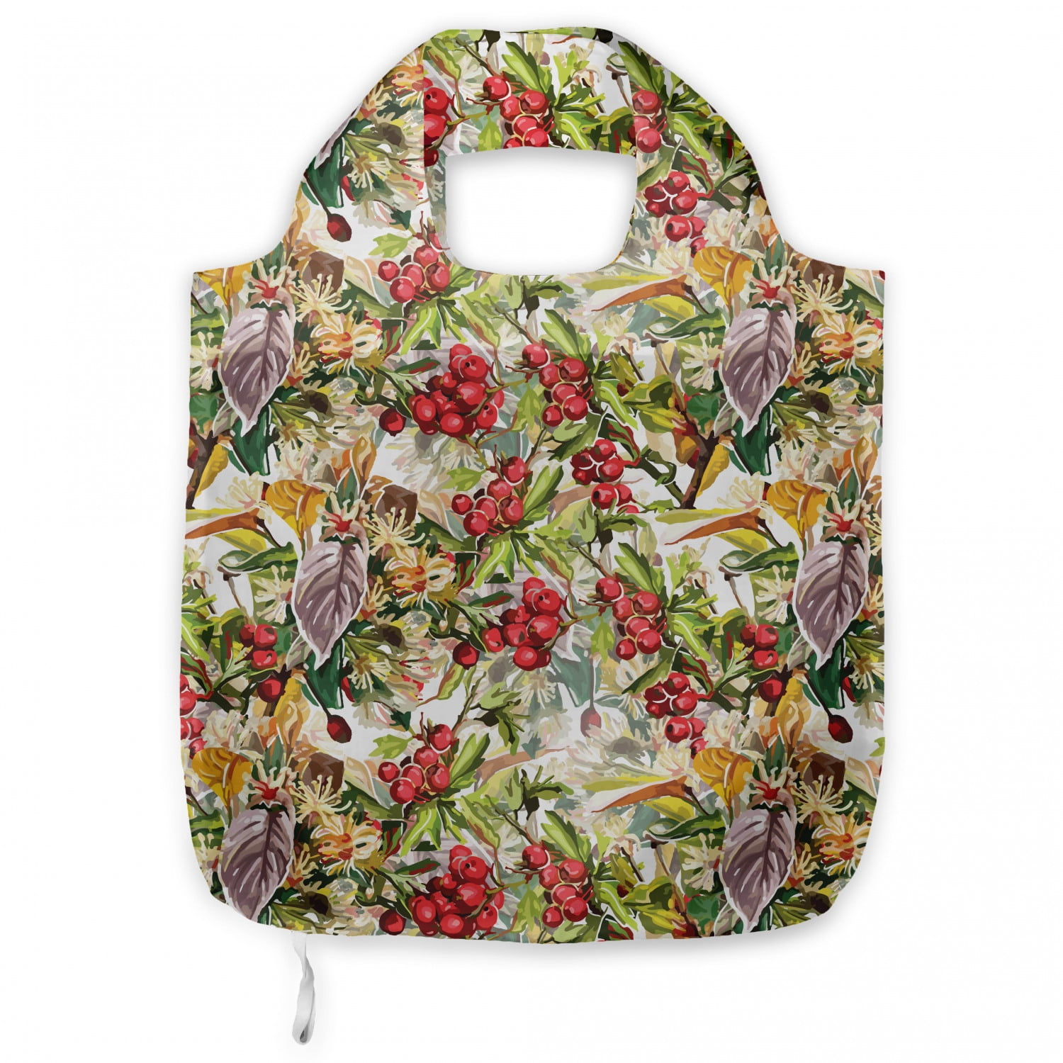 Rowan Portable Fabric Shopping Tote, Mixed Pattern of Rural Wild