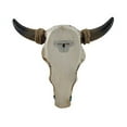thumbnail image 3 of DLC 12699 Bull Skull with Tooled Leather Home Decor - 12 x 3.5 x 13 in., 3 of 3