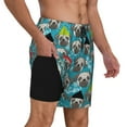 thumbnail image 2 of Daiia Christmas Hat Cute French Bulldog Mens Swim Trunks Swim Shorts Quick Dry Swim Shorts with Mesh Lining Pockets-3X-Large, 2 of 9