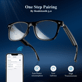 thumbnail image 6 of IOWODO Bluetooth Smart Glasses for Women Men, Open Ear Audio glasses, Hands-Free Calls, Voice Assistant, UV & Blue Light Lens, White, 6 of 7