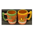 thumbnail image 2 of 4 Mexican Coffee Mugs Jarritos Mexicanos Viva La Mexico Design Tazas de Barro Micnocana Ponchero Hot Chocolate Champurrado Tepache Pulque Traditional Clay Party Dish, 2 of 2