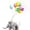 The Elephant And The Balloons, variant on Elephant Stock The Eight Balloons Wall Art - Vertical Canvas Wall Art - Living Room Wall Decor - Animal Canvas - White And Pink Decor By Ashvin Harrison - 8" x 12"